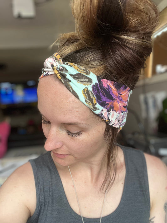 Mint Floral Headband