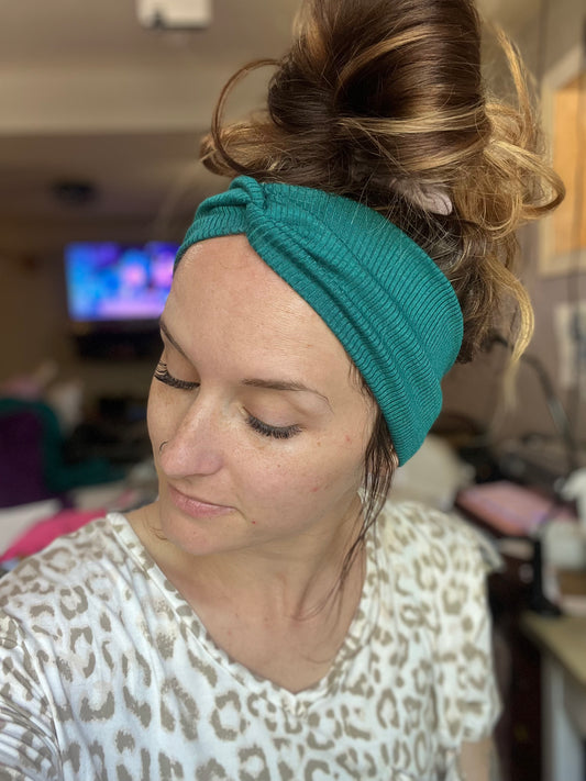 Emerald Rib Knit Headband